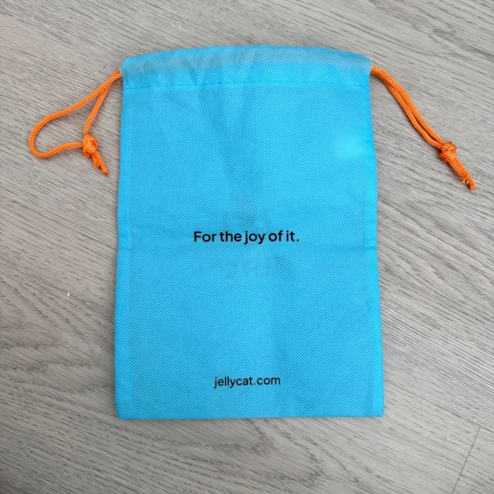 Jellycat Drawstring Gift Bag Blue Orange Logo Dust Bag OS - Picture 2 of 2